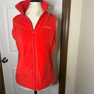Columbia Vibrant Red Fleece Vest
